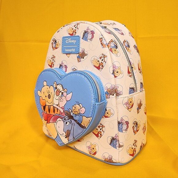 Loungefly Disney Winnie The Pooh Heart Hugs Cuddles Soft Tag Mini Backpack NEW main image 12